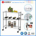 Multi-Purpose DIY Metal Cozinha Rack de arame com rodas